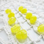ヴィンテージチェコビーズ　レモン１５個