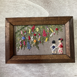 七夕　　刺繍ミニ額縁置き型タイプ