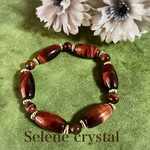 タイガーアイ　ブレスレット　天然石ブレスレット　人気Selene crystal
