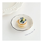 夜空のパンケーキ【チャーム】【ストラップ】［食品サンプル|夏アクセサリー|ミニチュアフード|七夕|流れ星|フェイクケーキ|クレイケーキ|おままごと|ホットケーキ|樹脂粘土|パール|ドールハウスケーキ］