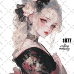 original sticker « no.1877 »     //     人物ステッカー オリジナルステッカー オリジナル人物ステッカー ステッカー cotton melody 