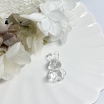 ウサギ/25mm/立体/クリア/ビーズ