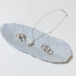 feather tray【宵・シルバーグリッター無】※羽の根元が無いため訳あり価格です。
