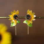 太陽の花ひまわりのピアス／イヤリング