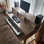 DTMデスク　S-152-70　　3Uラック付き　キーボード　シンセサイザー　DAW　スライドタイプ