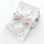 🧊🧜‍♀️  Icy Mermaid [ pink ] ✵ 氷の人魚の耳飾り  ピアス ・ イヤリング   フロストタイプ(マット)