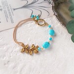 ボタニカルターコイズ　ブレスレット