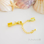 留め金具＆カニカン付きアジャスター 5本set♡ ゴールド