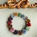 【1連15コセット】JIRI＊IVANA#czech beads#チェコビーズ　leaf13✖️12㍉ mixassort/black