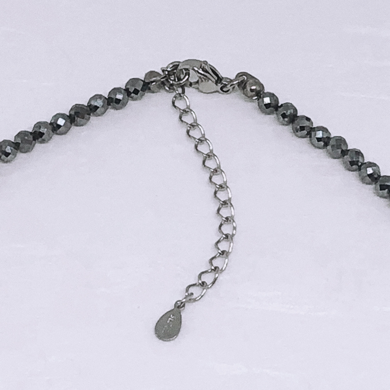 高純度テラヘルツカット3mm ネックレス36cm+アジャスター5cm⭐️氷の上 
