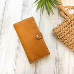 刻印可能♪ スマホケース 、iPhoneケース　キャメル  ヴィンデージ  革　レザークラフト  本革　レザー　手帳型　Android GALAXY