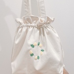 巾着トートバッグ　刺繍