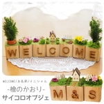 【文字が選べる＊サイコロオブジェ】ウェルカム WELCOME 玄関 インテリア 結婚式 ウェルカムアイテム 名入り