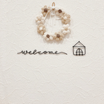＊welcomeとシンプルおうち＊ワイヤークラフト＊壁掛けインテリア＊ワイヤーアート