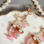 【ねこちゃん】さくらんぼパフェ🍒ෆ˚* レジンキーホルダー シェイカーキーホルダー 1点