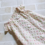 犬服S フレンチスリーブ スモックチュニック  カラフルドット　バックオープン(背中開き)✨送料無料✨