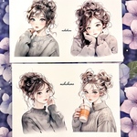 No.12  オリジナル人物ステッカー