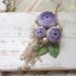 薔薇の３Wayネックレス（紫）