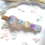 【ヘアクリップ】シャリシャリDropあじさい〜雨上がり〜　レジン
