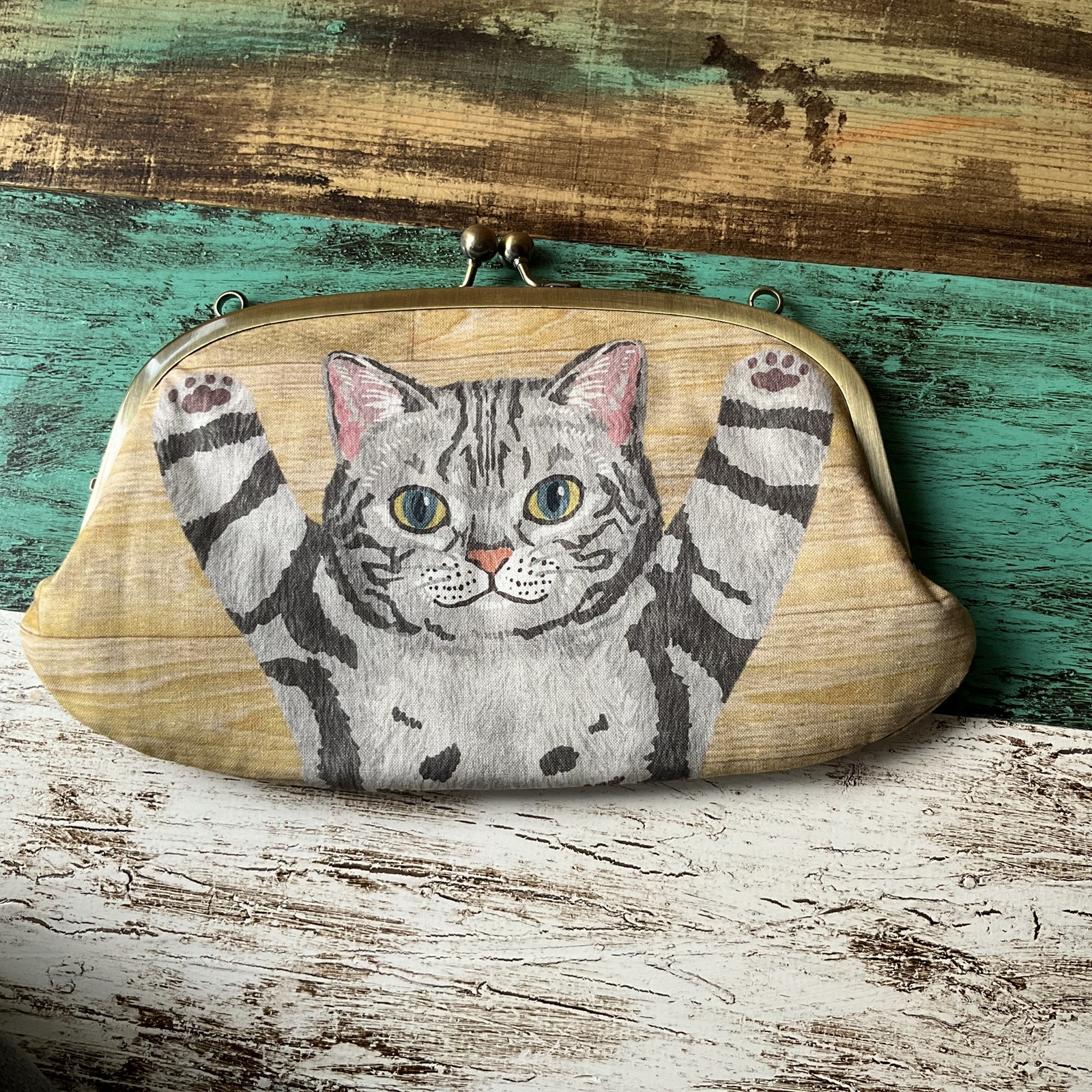 ハロウィン サバトラ猫のアートドール 【ハンドメイド】猫 ぬいぐるみ