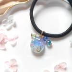 【ヘアゴム】シャリシャリDropあじさい〜雨上がり〜　レジン