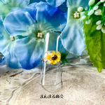 ピンキーリング【bank garden】向日葵畑 ひまわり スターフラワー ドライフラワー 押し花 レジン 花 クリア ボタニカル クリア 小花 リング 指輪  ゴールド フリーサイズ 