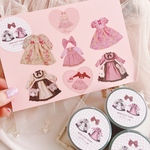 ARomanticピンク×ブラウンドールのお洋服 KISSCUTテープ🐻🐰4㎝幅