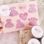 ARomanticピンク×水色ドールのお洋服 KISSCUTテープ🎀💙4㎝幅
