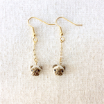 パグ チェーンピアス （イヤリング変更可）