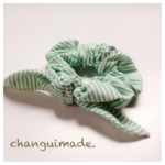 ∞ゆる〜いストライプ柄の結びりぼんのシュシュgr∞ 