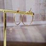 サージカルステンレス 18K フープピアス ゴールド 15㍉ 10個 金具 パーツ