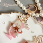 【くまちゃん】 さくらんぼパフェ🍒ෆ˚* レジンキーホルダー シェイカーキーホルダー 1点