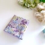6重ガーゼ大判ハンカチ*紫陽花*アジサイ*あじさい*ラベンダーブルー*さらっとコットン*汗拭き*お布団ガーゼ*