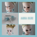 【受注製作】(aqua blue)ドール用ピアス