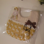 ガーゼ　スタイ　こやぎ　ヘアゴム　セット