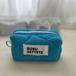 ブルー　パイル　ポーチ