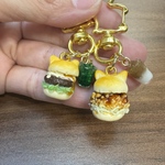 再販　コロッケにゃんこバーガーとカフェラテのにゃんこキーホルダー