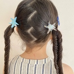 キッズ レジン sea collection ヒトデ ヘアゴム 2本セット frozen blue