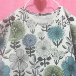 北欧調 大きなお花模様 半袖ワンピース natural