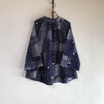 浴衣で作ったギャザーブラウス(浴衣リメイク)花簾