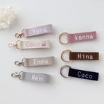刺繍   ネームタグ　名入れ　ネームタグ（名前入り、お名前刺繍、キーリング、バッグチャーム）