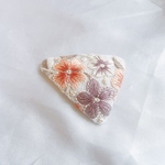 インド刺繍リボン♡三角ピン　ヘアピン　ぱっちんピン