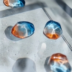 小さな海の耳飾り 夕焼け ピアス イヤリング