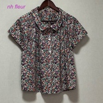 リバティプリント＊Betsy＊の大人可愛いシャツブラウス(L)