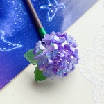 リアル　立体紫陽花のかんざし　キラキラ星空みたいな紫