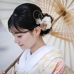 髪飾り 成人式髪飾り 七五三髪飾り 結婚式髪飾り 卒業式髪飾り 前撮り髪飾り 着物髪飾り 和装髪飾り 水引髪飾り 水引き 髪飾り ホワイトベージュ