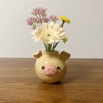 のーてんきなブタさん花瓶