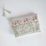 インド刺繍＊ポケットティッシュケース付ポーチ