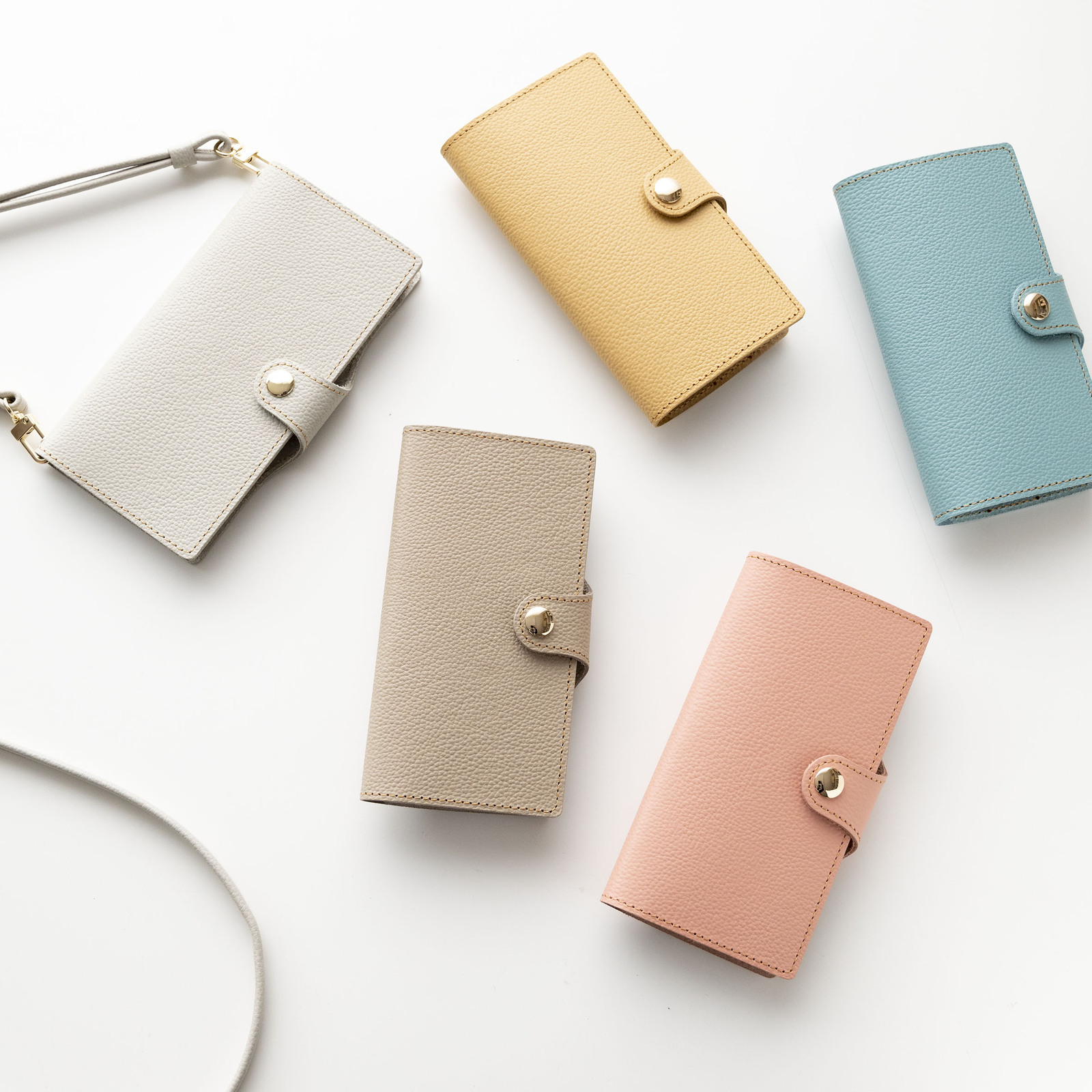 全機種対応 スマホケース 手帳型 ベルト付き 【 new シュリンク