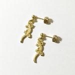 ちいさな トカゲ small lizard -gold- ピアス&イヤリング（ゴールド）ミニ 動物